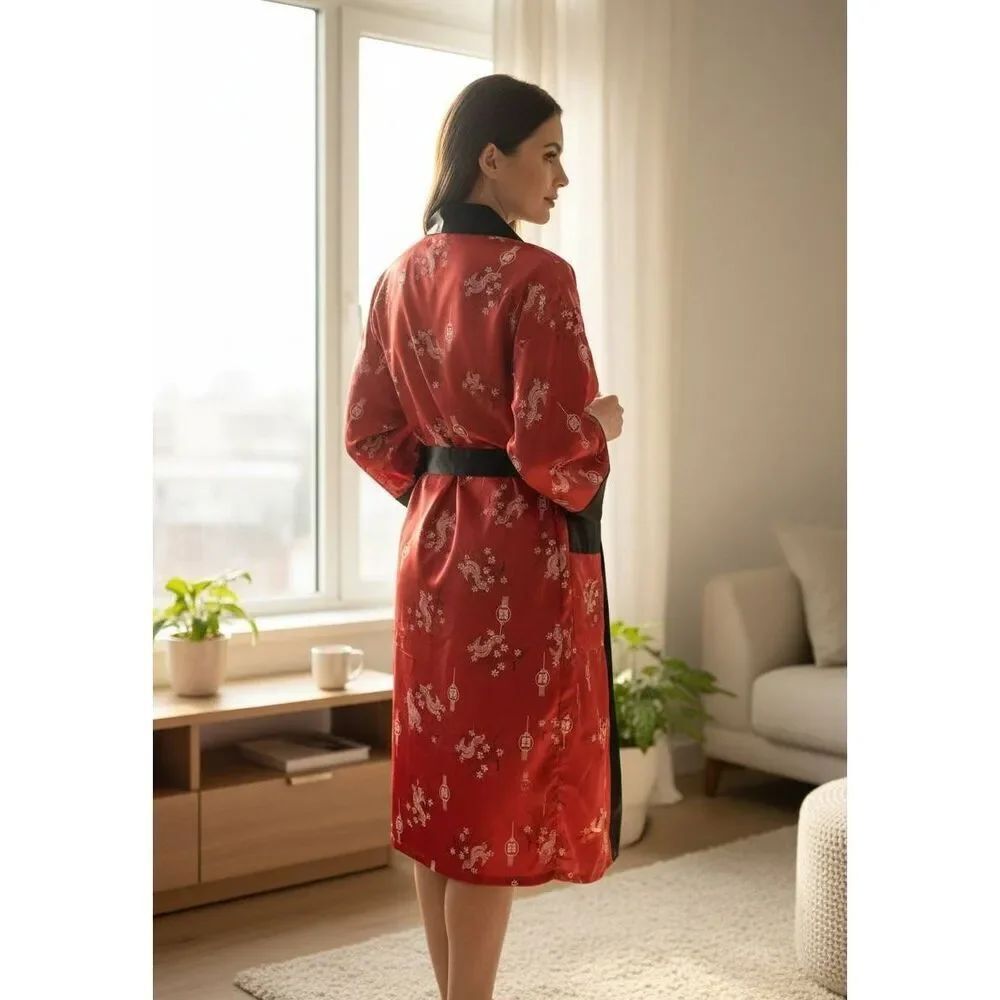 Vintage reversible kimono robe